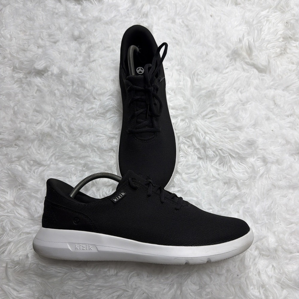 KIZIK Madrid Eco-Knit Shoes Mens Size 11 Black White Hands Free Slip On Sneakers
